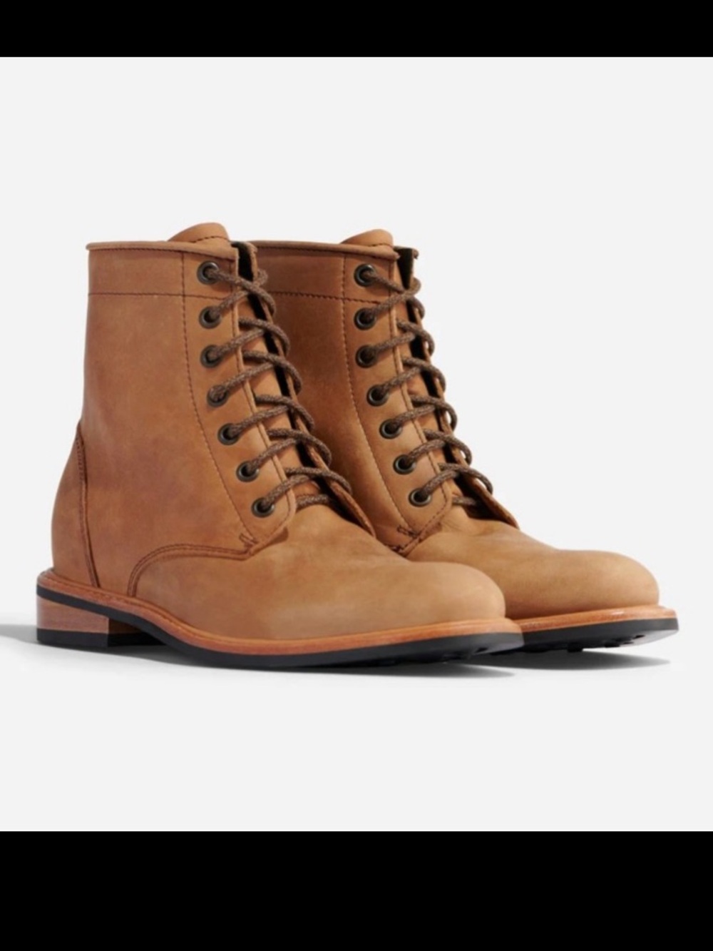Nisolo | Amalia All-Weather Lace-Up Boot Tobacco Leather Women’s | Sz 8.5 NWOB